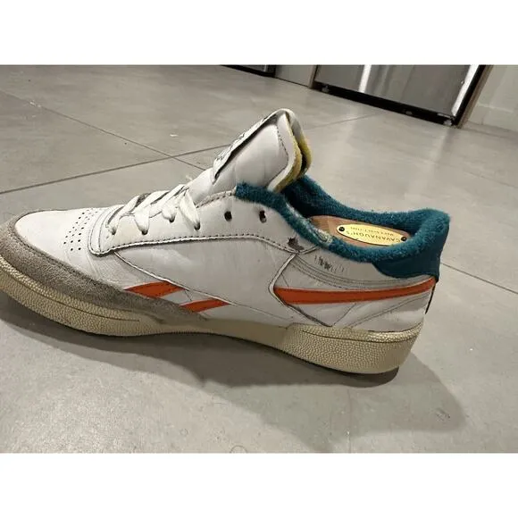 Reebok Club C Revenge White Seaport Teal shoes GX0385 Size 8 Miami U OF M COLORS