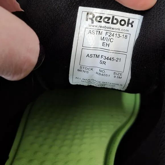 Reebok SUBLITE CUSHION Men's Saftey Work Shoe COMPOSITE Toe Size 9.5M RB4051