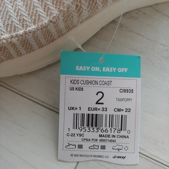 REEF NEW kids Cushion Coast Slip-On Shoes