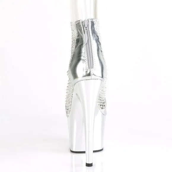 Rhinestone Platform Ankle High Heel Shoes