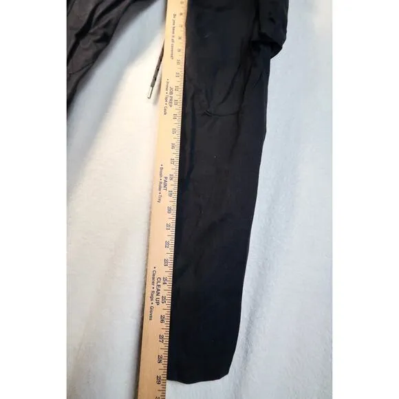 Richie Le Men's Cotton Blend Tapered Slim Cargo Pants Black Small Gorpcore
