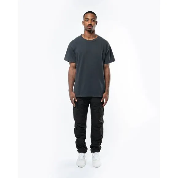 Richie Le Men's Cotton Blend Tapered Slim Cargo Pants Black Small Gorpcore