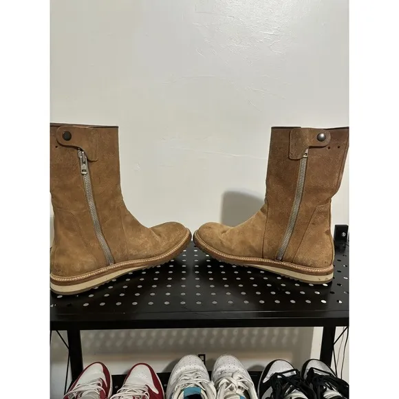 Rick Owen's Tan Italian Suede Boots