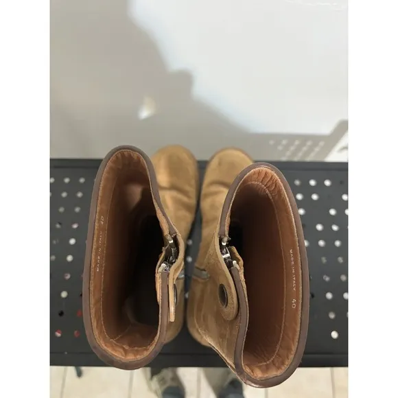 Rick Owen's Tan Italian Suede Boots
