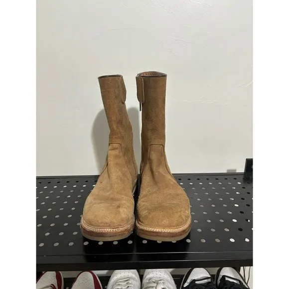 Rick Owen's Tan Italian Suede Boots