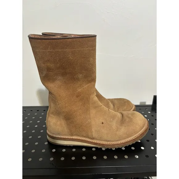 Rick Owen's Tan Italian Suede Boots