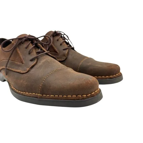 RJ Colt NWOB Allnight Brown Nubuck Leather Wingtip Lace Up Oxford Dress Shoes