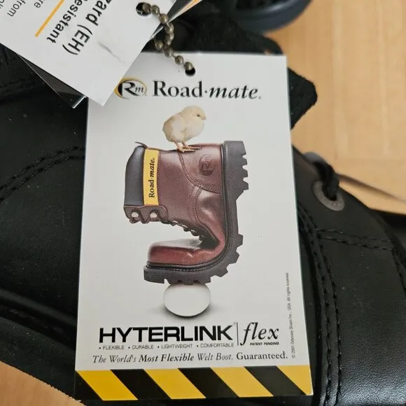 Roadmate Men's Steel Toe Work Boots Black 6&quot; EH