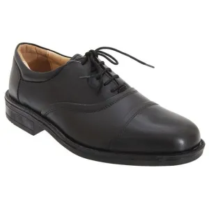 Roamers Mens Softie Leather Blind Eye Lace up Flexi Capped Work Oxford Shoes / B