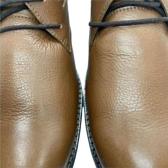Rockport Chukka Boots Mens Brown Leather Lace Up Round Toe Ankle Top Size 10 W