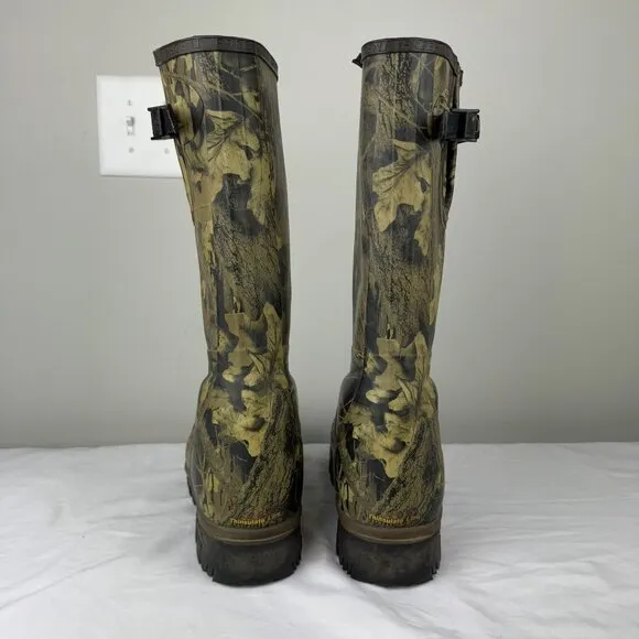 ROCKY 1000G Thinsulate Buckstalker Mens Waterproof Camo Rubber Tall Boots Sz 11