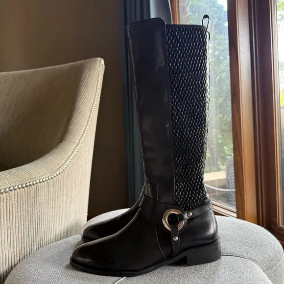Ron White Brianna Elegant Black Knee-High Women's Boots