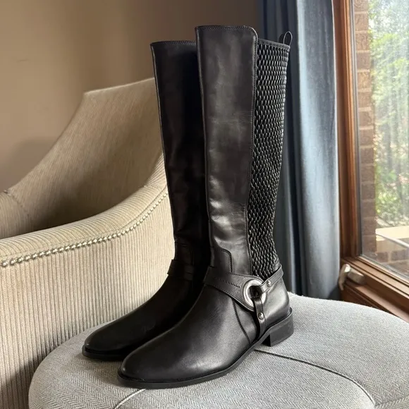 Ron White Brianna Elegant Black Knee-High Women's Boots