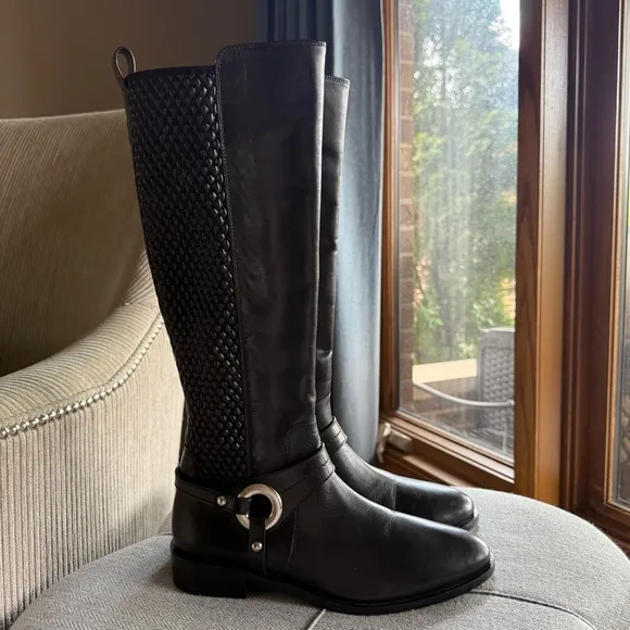 Ron White Brianna Elegant Black Knee-High Women's Boots