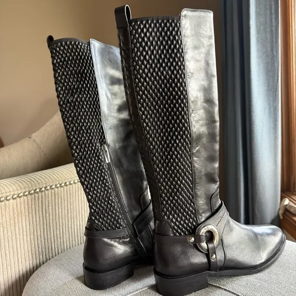 Ron White Brianna Elegant Black Knee-High Women's Boots