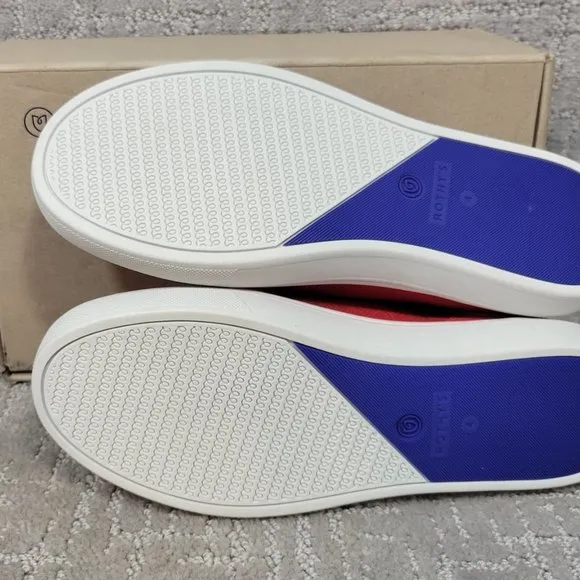 Rothy's The Kids Sneaker Red Lollipop Slip On Shoes Big Kids Size 3, 4