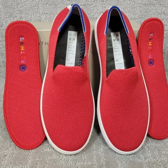 Rothy's The Kids Sneaker Red Lollipop Slip On Shoes Big Kids Size 3, 4