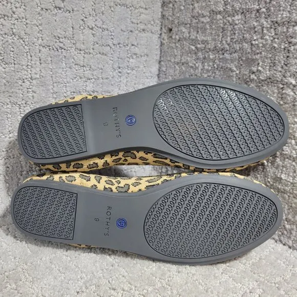 Rothys The Loafer Women's Size 9 Spotted Cheetah Print Round Toe Slip on Shoes