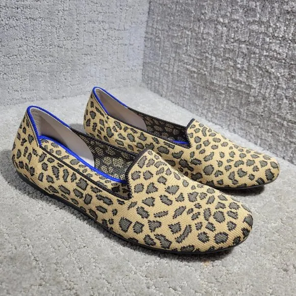 Rothys The Loafer Women's Size 9 Spotted Cheetah Print Round Toe Slip on Shoes