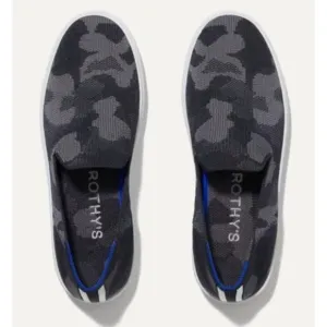 Rothy's Women's Original Slip On Sneaker Gray &amp; Black Camo Retired Color - Sz 8