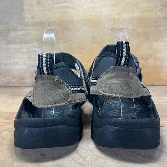 Route 66 Mens Size 10 Open Faced Leather Sandals Shoes Brown