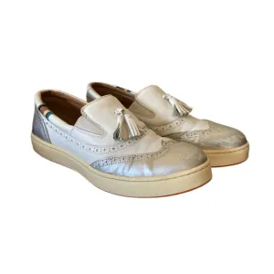 Royal Albatross White and Silver Slip-On Golf Shoes Woman’s Size 9
