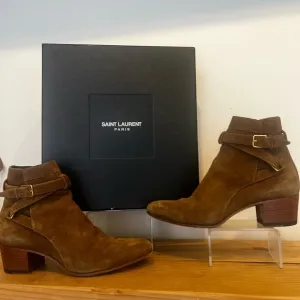 Saint Laurent Women's Brown Suede Ankle Boots