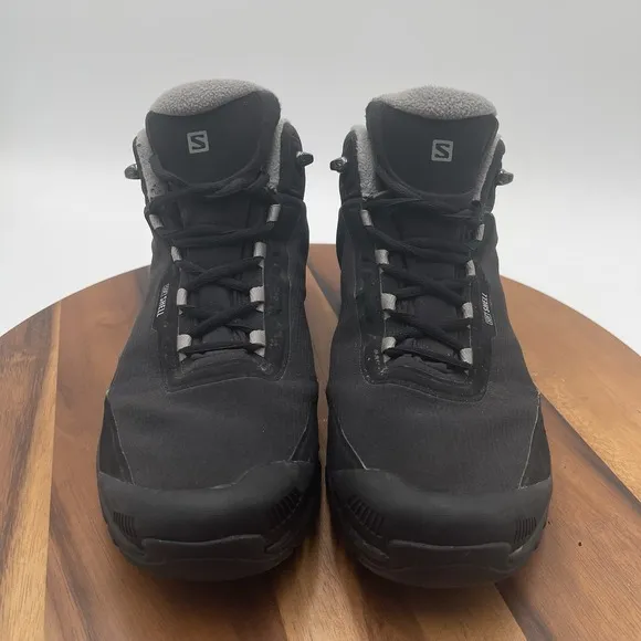 Salomon Men Shelter CS WP Hiking Boots Black Contagrip Waterproof Sz 11 Outdoor