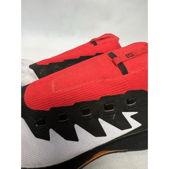 Salomon Pulsar Trail Pro Mens US 12 White Black Red Speed Lace Mesh Run Outdoors