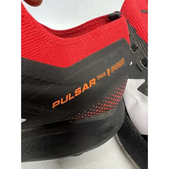 Salomon Pulsar Trail Pro Mens US 12 White Black Red Speed Lace Mesh Run Outdoors
