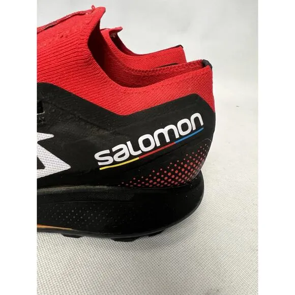 Salomon Pulsar Trail Pro Mens US 12 White Black Red Speed Lace Mesh Run Outdoors