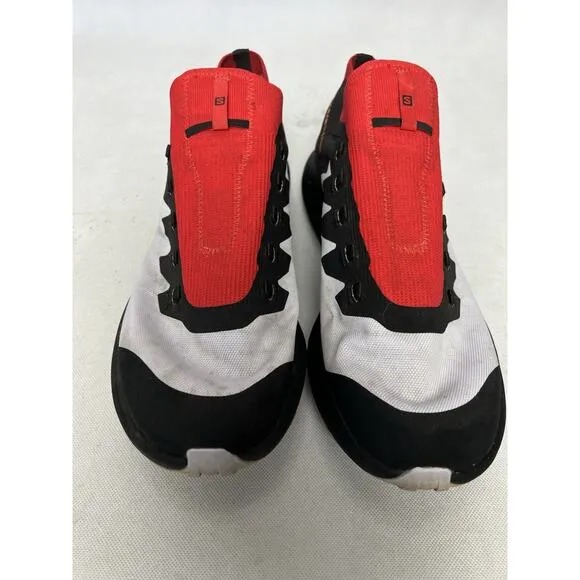Salomon Pulsar Trail Pro Mens US 12 White Black Red Speed Lace Mesh Run Outdoors