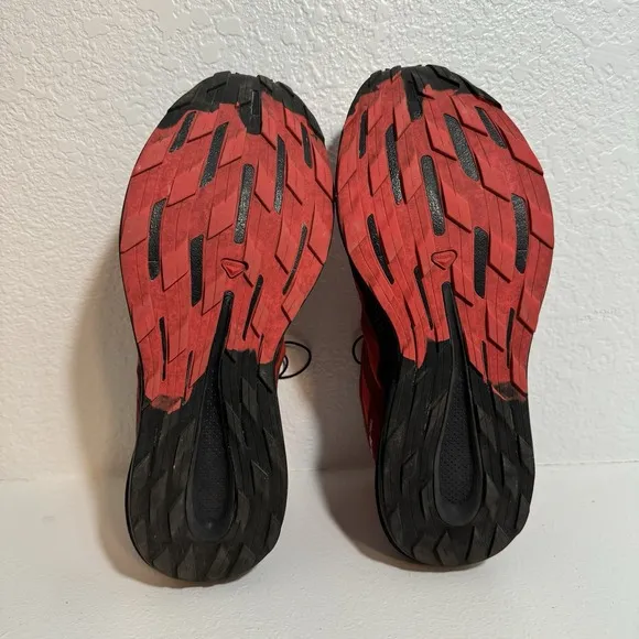 Salomon Pulsar Trail Shoes Men's US 11 Red Black Hiking Athletic Running Sensei