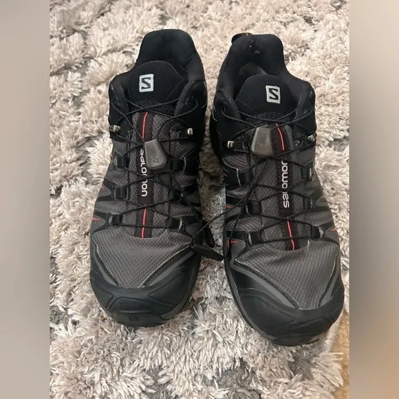 Salomon X Ultra 3 GTX Gore-Tex Hiking Shoes Women's Size 7.5 Black Red 398685