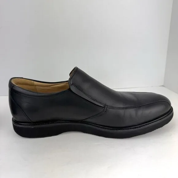 Samuel Hubbard Mens Shoes 11.5 On-Time Traveler Slip-On Black Leather M2192