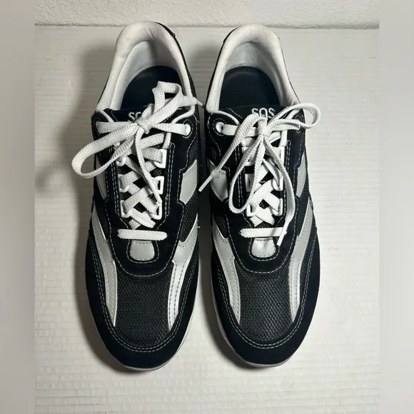 SAS Journey Mesh Women’s Size 11 S Black Silver Comfort Casual Walking Shoes