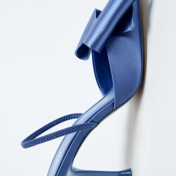 SATIN EFFECT HIGH HEEL SHOES