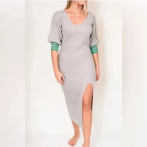 SAYLOR bryli sweater dress in grey size small shimmer sequins midi new