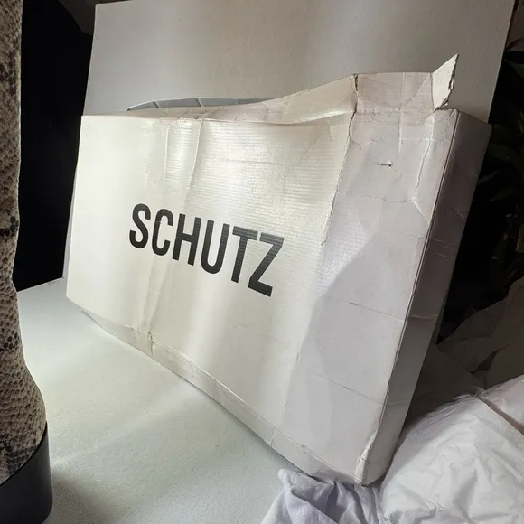 Schutz Maryana Snakeskin Pattern Knee-High Boots casual classic outdoor style