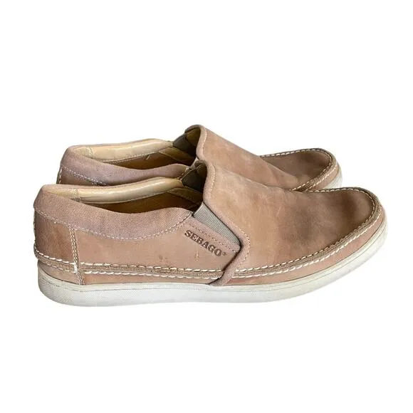 Sebago Ryde Slip On Taupe Leather Men’s Shoes Size 11