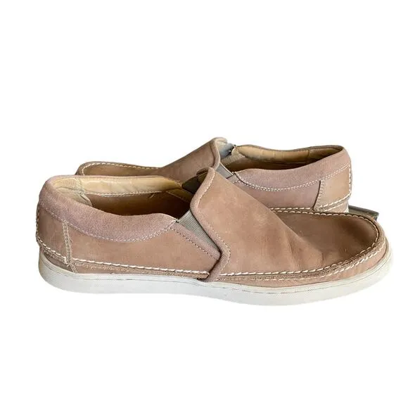 Sebago Ryde Slip On Taupe Leather Men’s Shoes Size 11