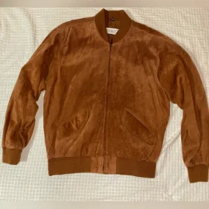 Seude Leather Bomber Jacket
