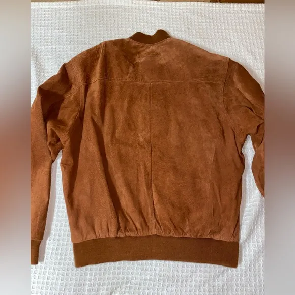 Seude Leather Bomber Jacket