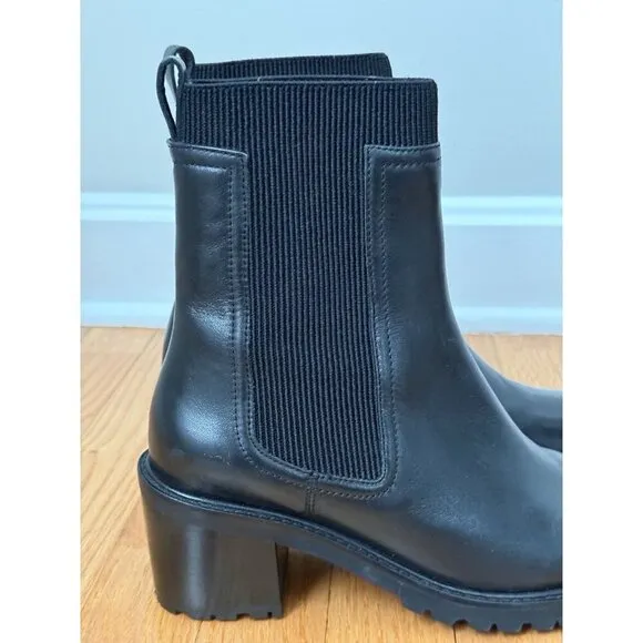 Seychelles Womens Size 8 Black Leather Chelsea Ankle Fashion Boots Far Fetched