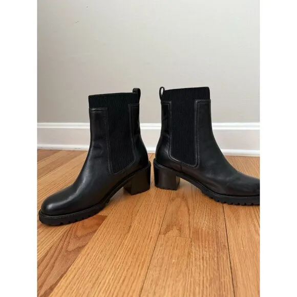 Seychelles Womens Size 8 Black Leather Chelsea Ankle Fashion Boots Far Fetched