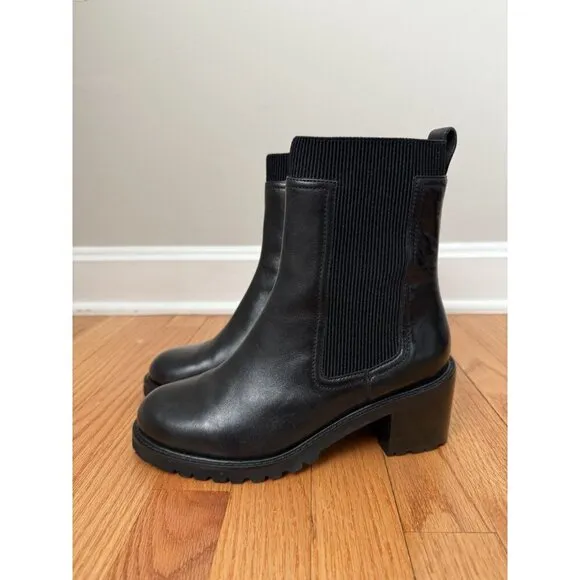 Seychelles Womens Size 8 Black Leather Chelsea Ankle Fashion Boots Far Fetched