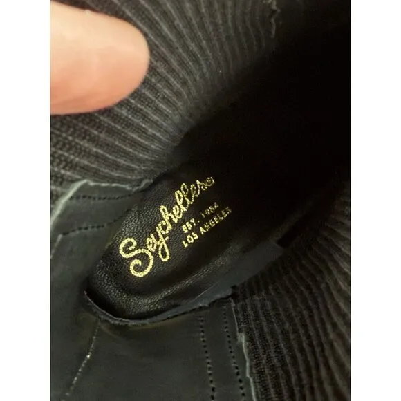 Seychelles Womens Size 8 Black Leather Chelsea Ankle Fashion Boots Far Fetched