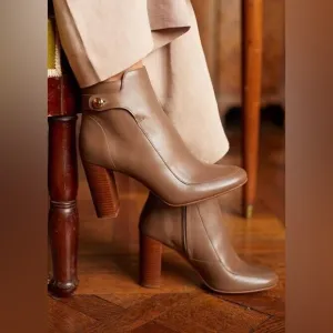 sezane high julieta leather block heel boots
