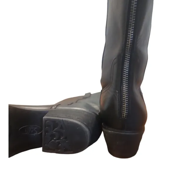 Söfft Women's Knee-high Leather Western Waterproof Riding fashion knee h…