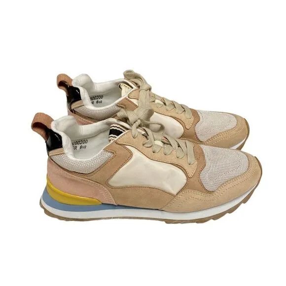 ShuShop Patricia Peach Multi Suede Sneaker Size 6.5